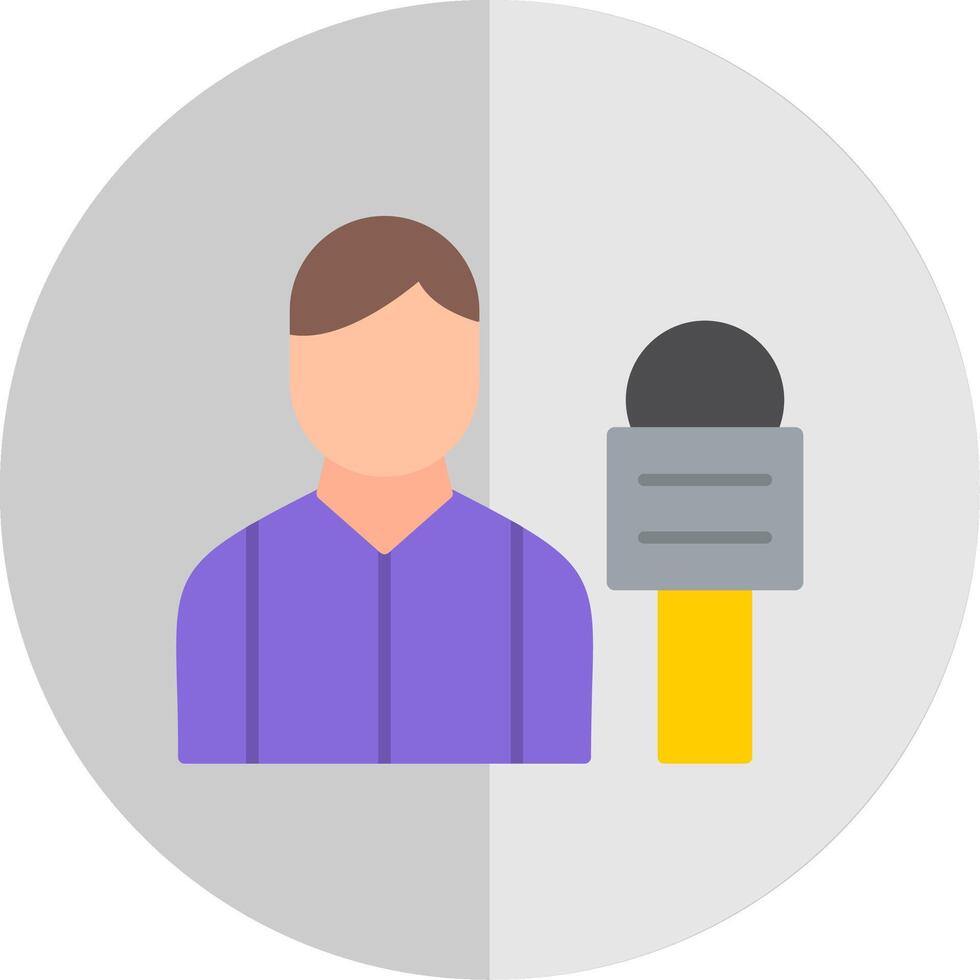 Reporter Flat Scale Icon vector