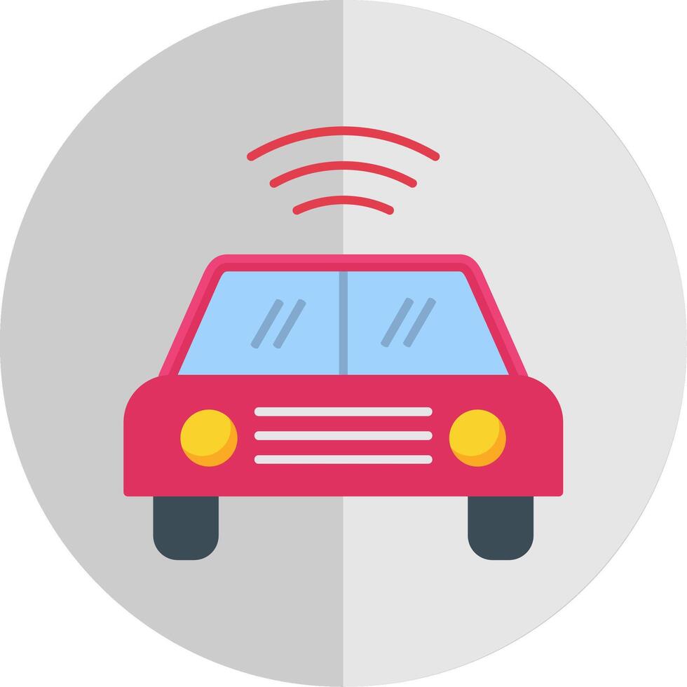 Autonomous Car Flat Scale Icon vector