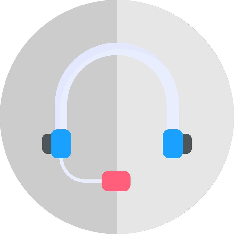 Headset Flat Scale Icon vector