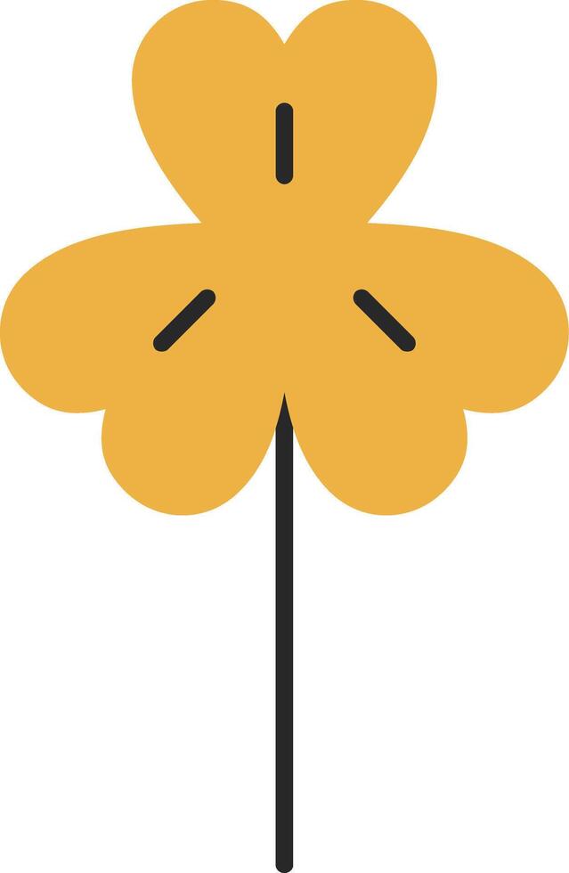 Clover Skined Filled Icon vector