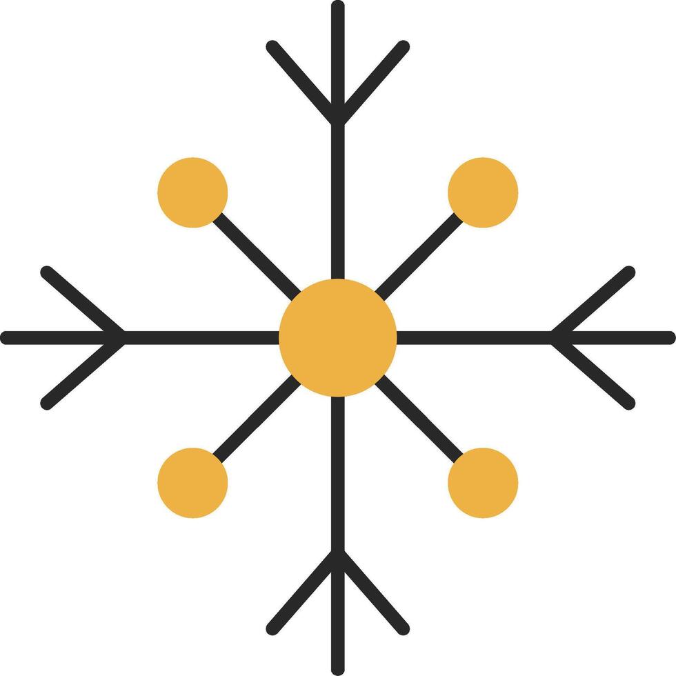 Snow Skined Filled Icon vector