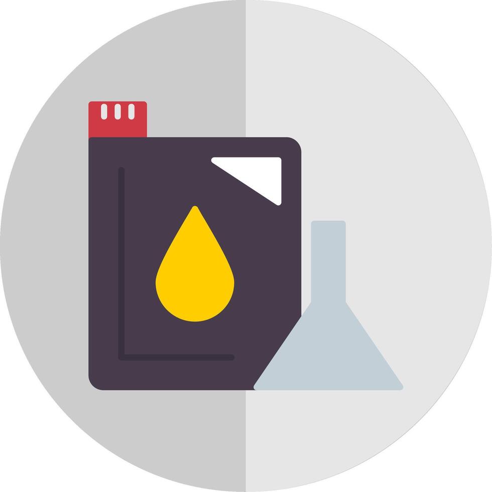 Machine Oil Flat Scale Icon vector