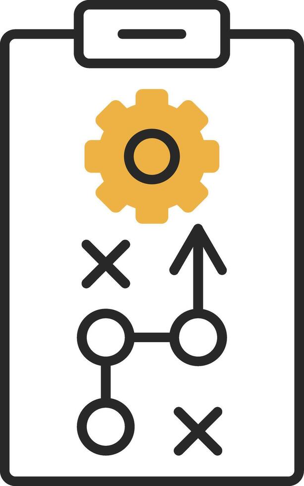 Strategy Skined Filled Icon vector