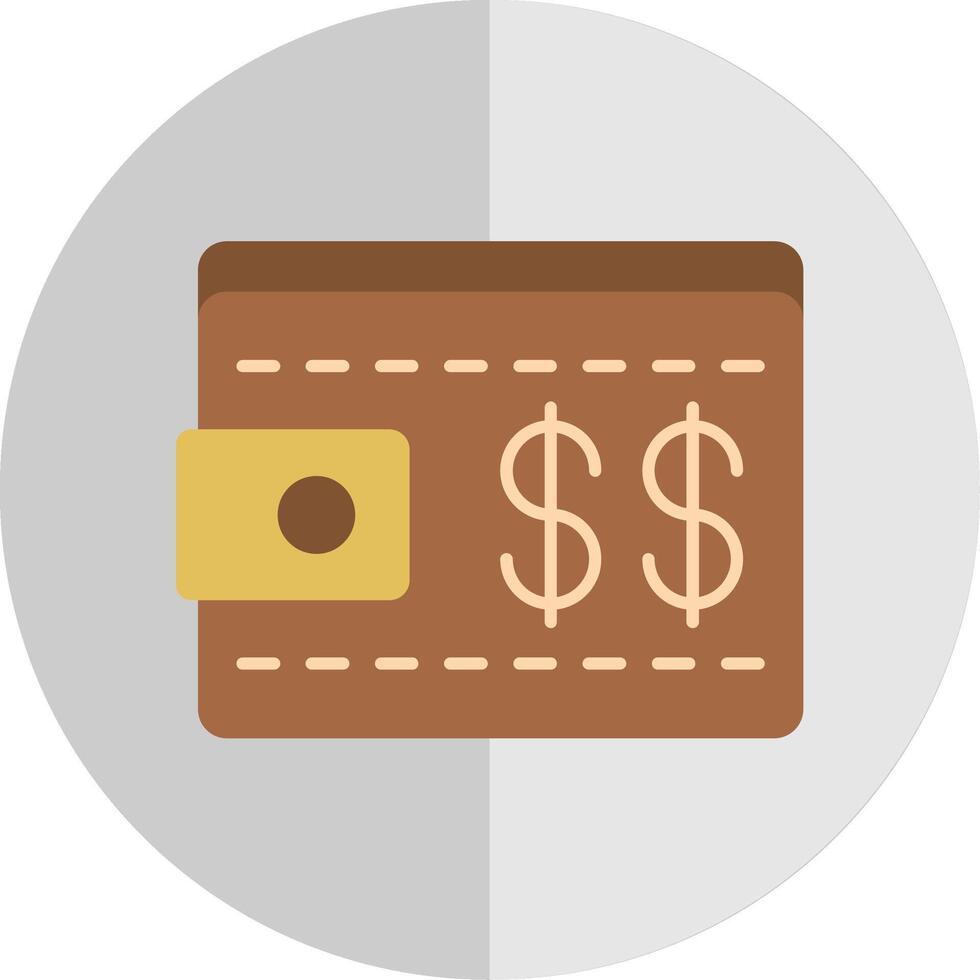 Wallet Flat Scale Icon vector