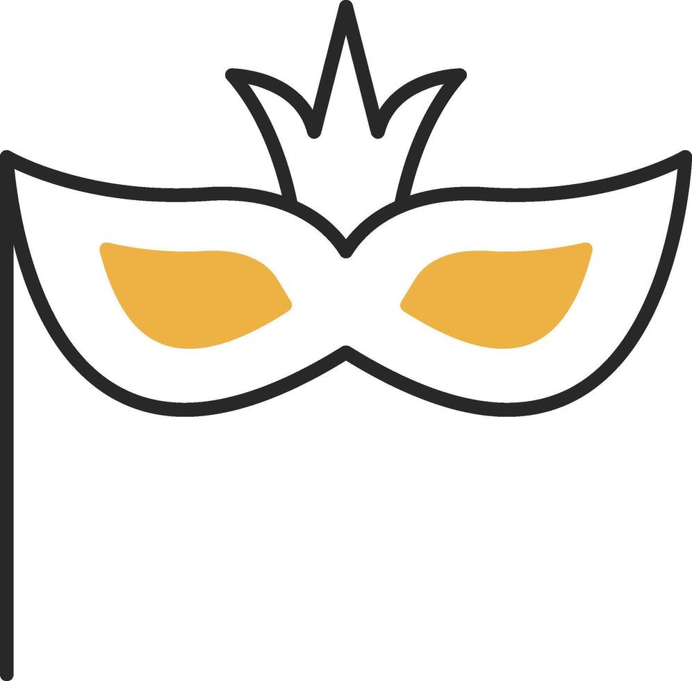Carnival Mask Skined Filled Icon vector