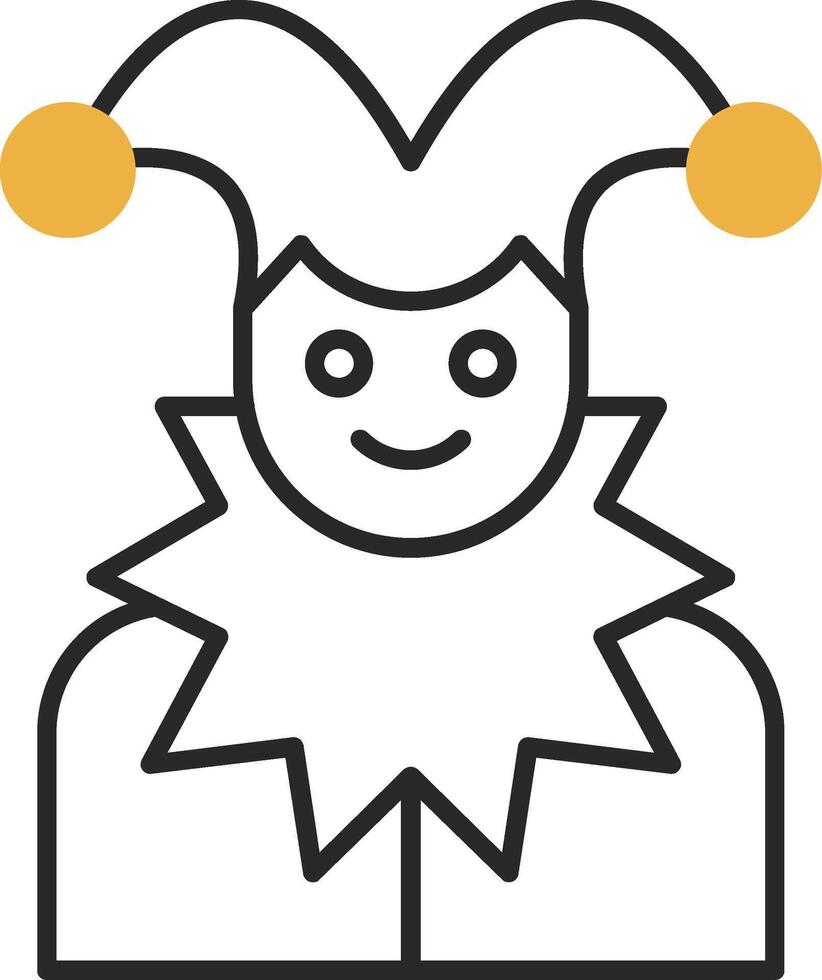 Jester Skined Filled Icon vector