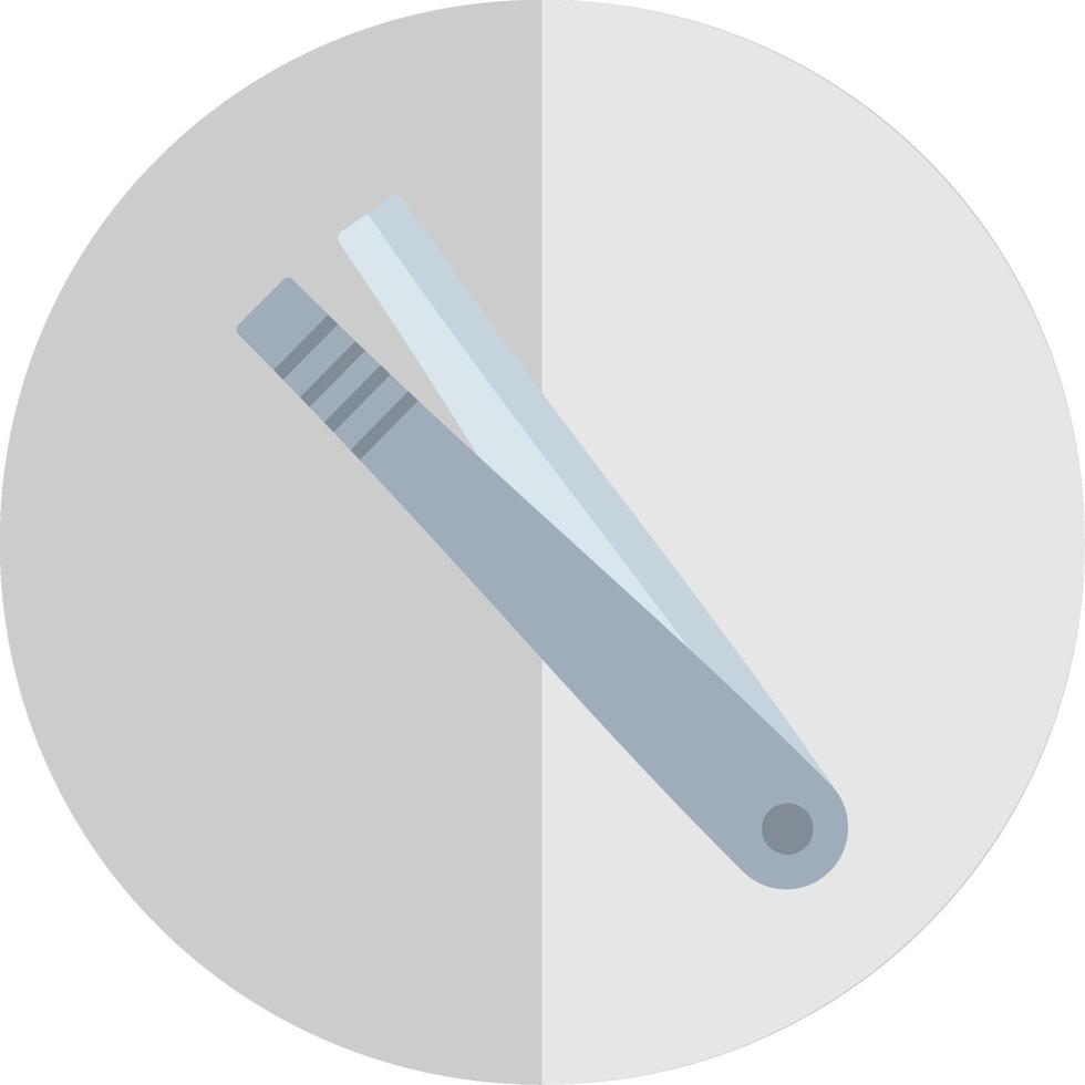 Tweezer Flat Scale Icon vector