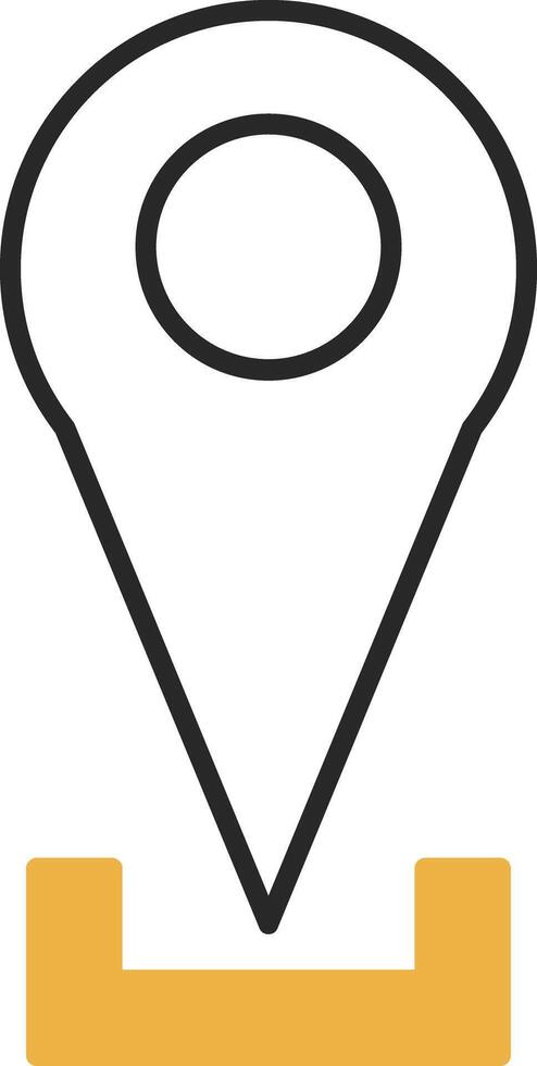 Location Pin Skined Filled Icon vector