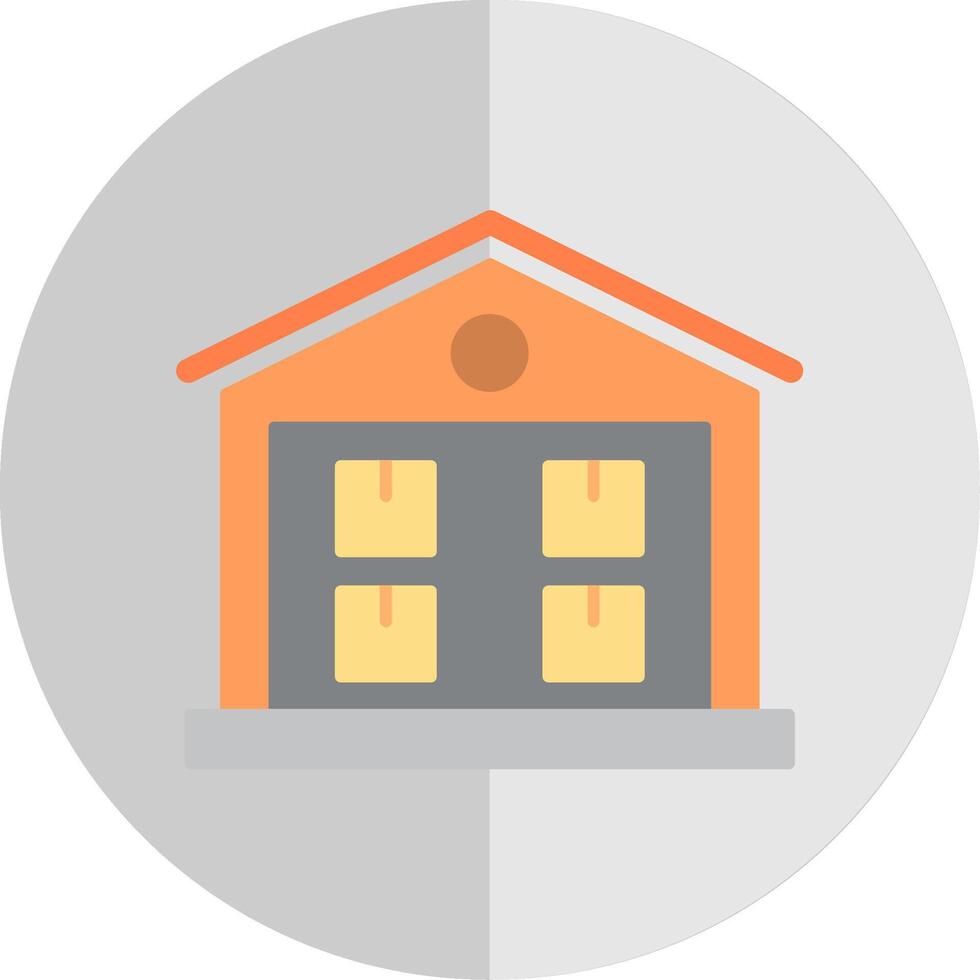 Warehouse Flat Scale Icon vector