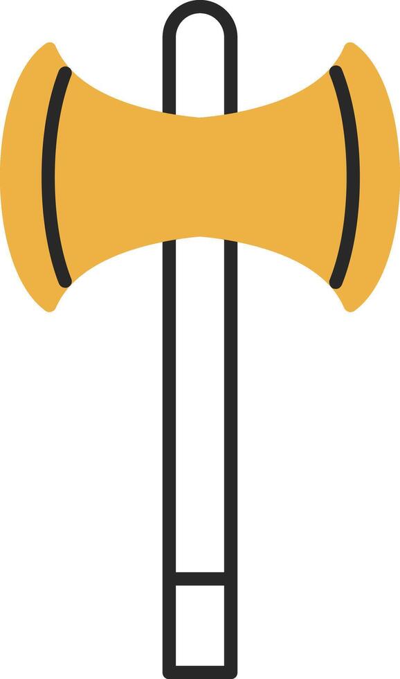 Axe Skined Filled Icon vector