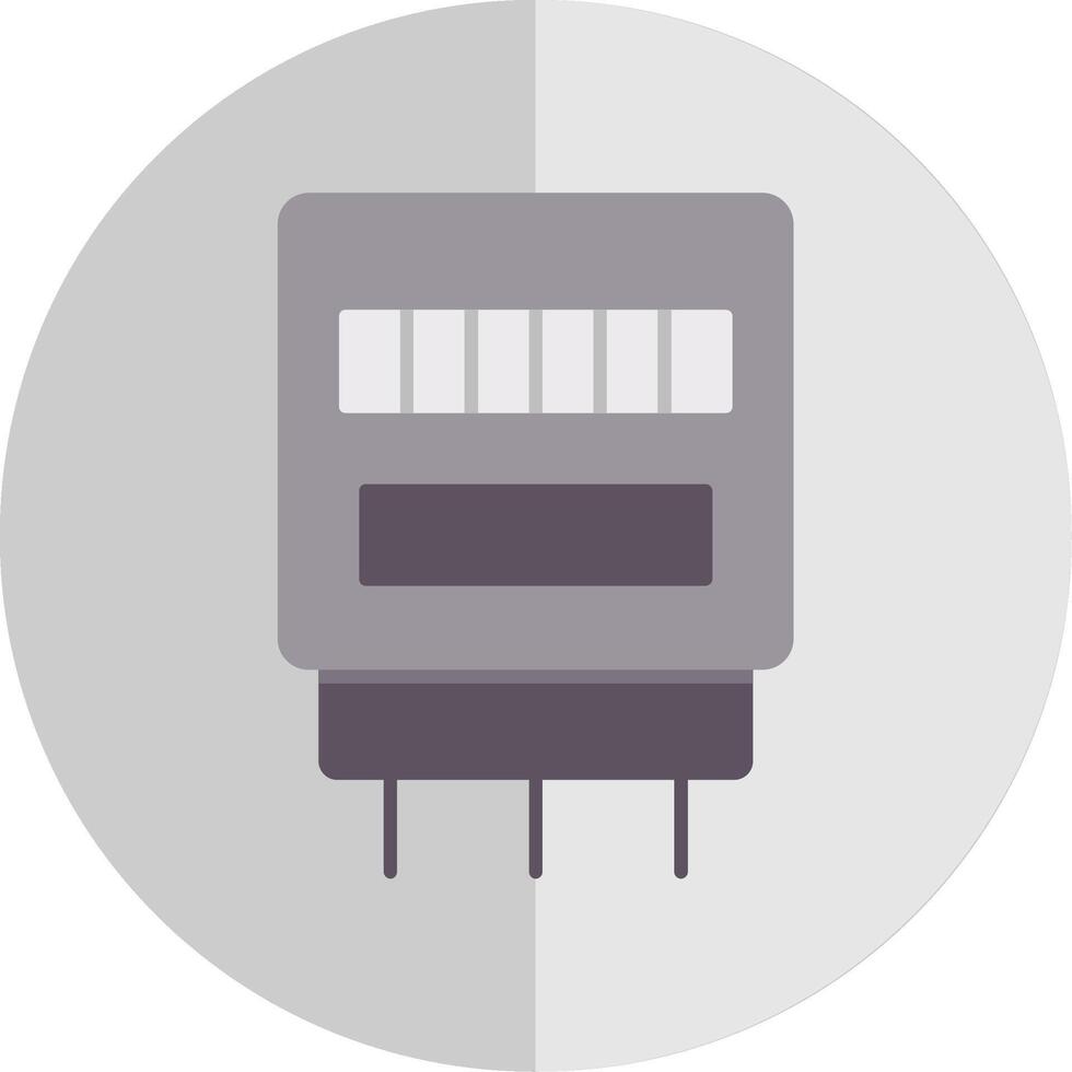 Electric Counter Flat Scale Icon vector