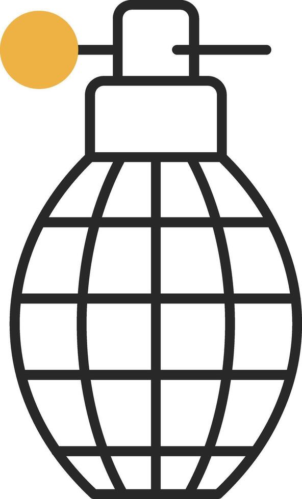 Grenade Skined Filled Icon vector