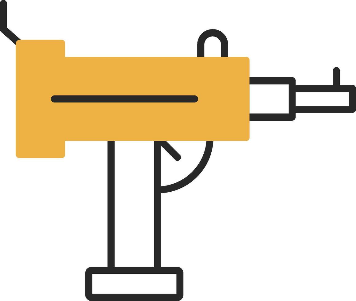 Uzi Skined Filled Icon vector