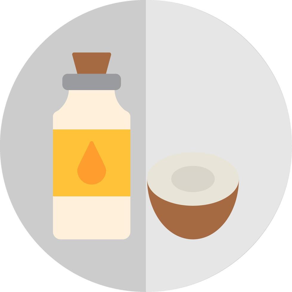 Coconut Oil Flat Scale Icon vector