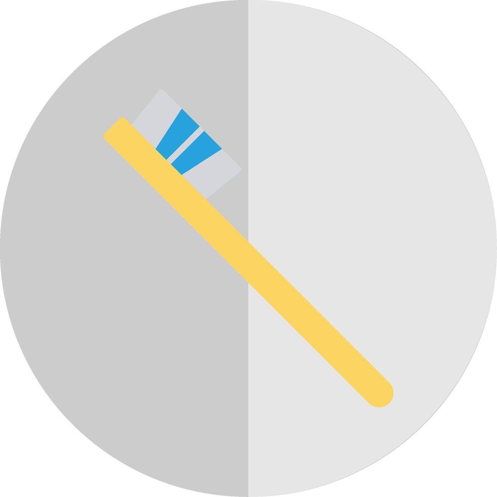 cepillo de dientes plano escala icono vector