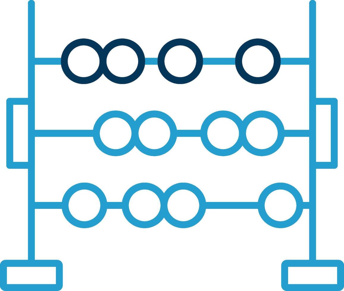 Abacus Line Blue Two Color Icon vector