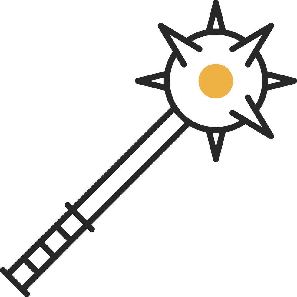 Mace Skined Filled Icon vector