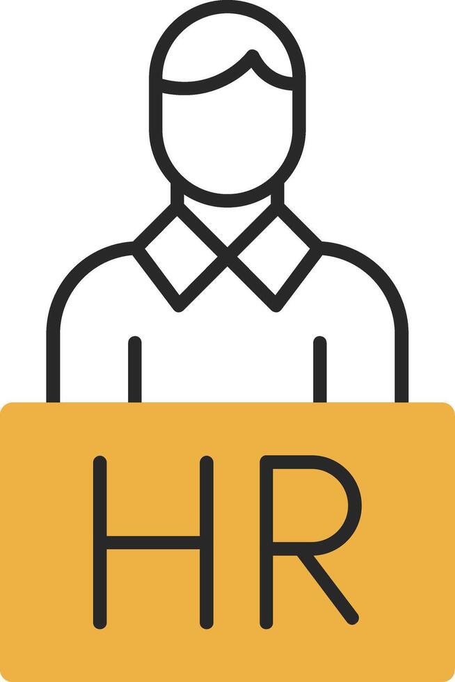 Human Resources Skined Filled Icon vector