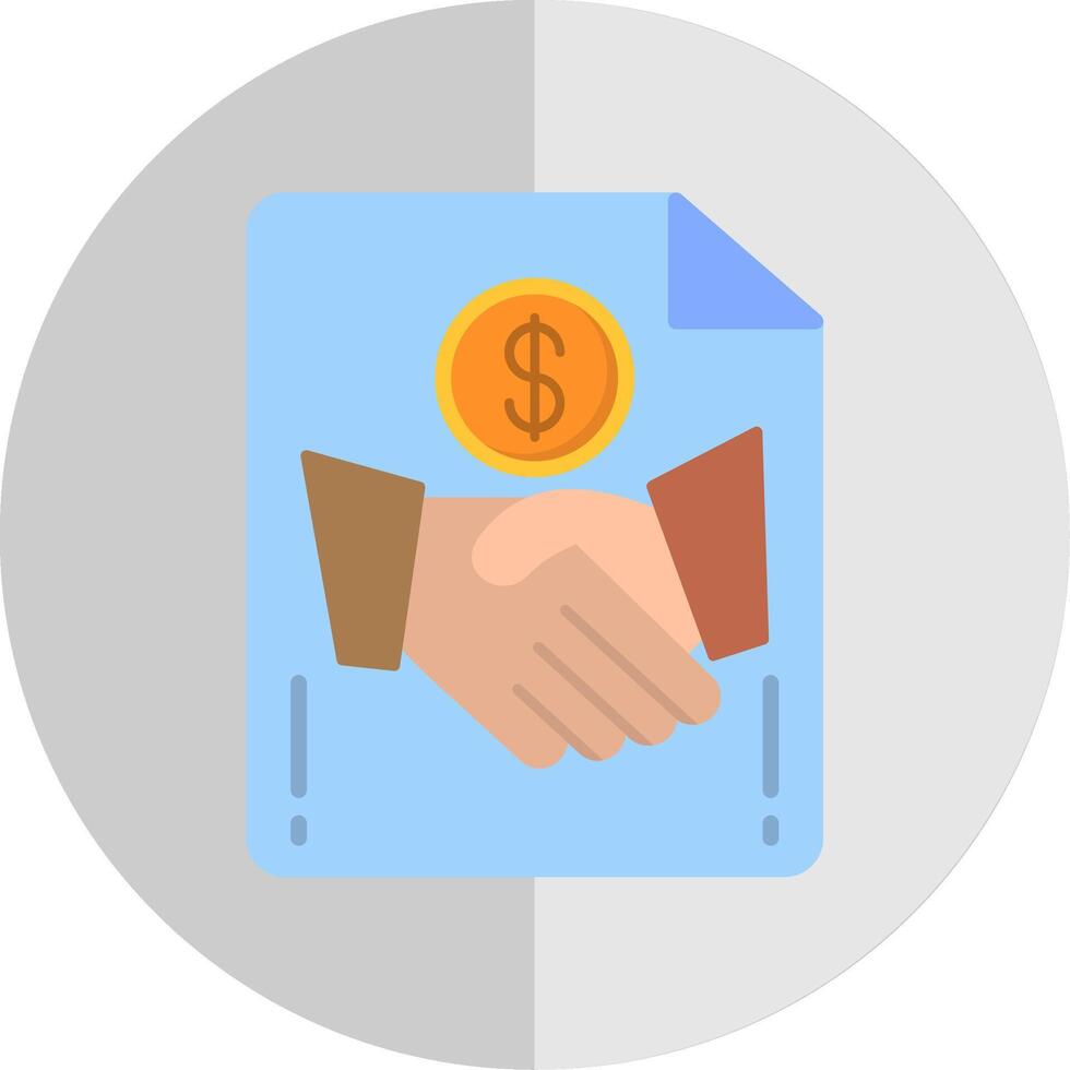 Handshake Flat Scale Icon vector