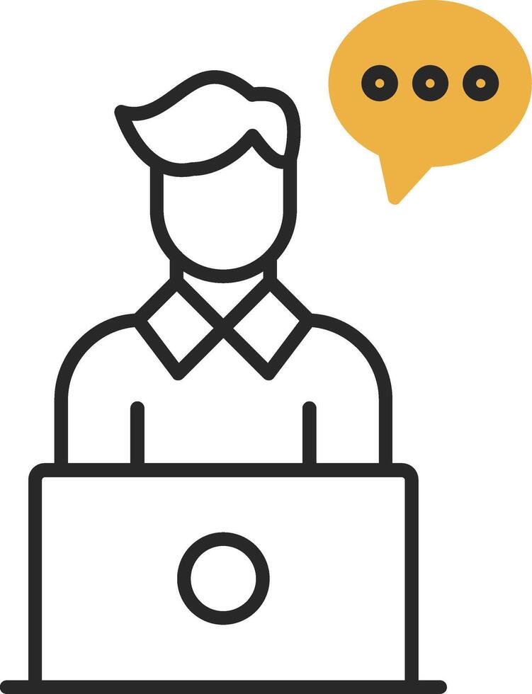 Consultancy Skined Filled Icon vector