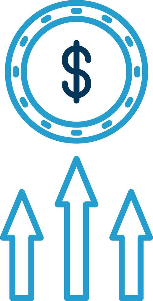 Income Line Blue Two Color Icon vector