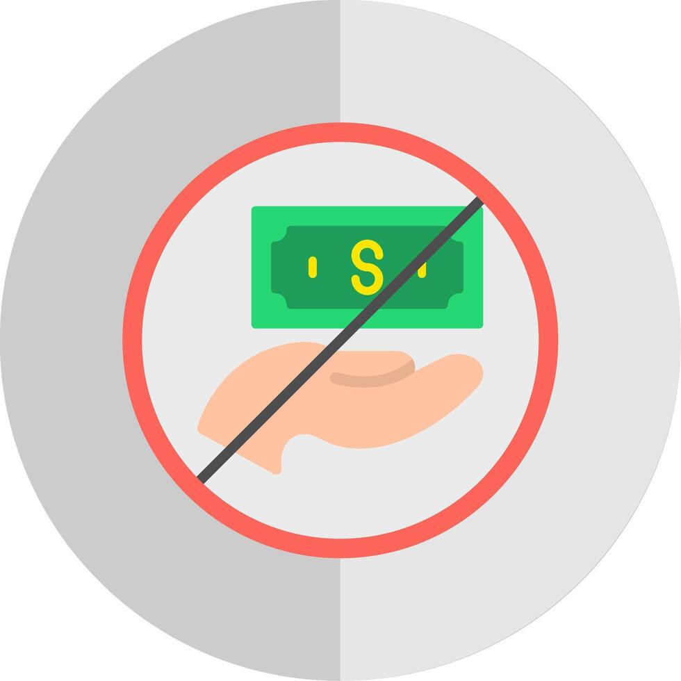 Stop Corruption Flat Scale Icon vector