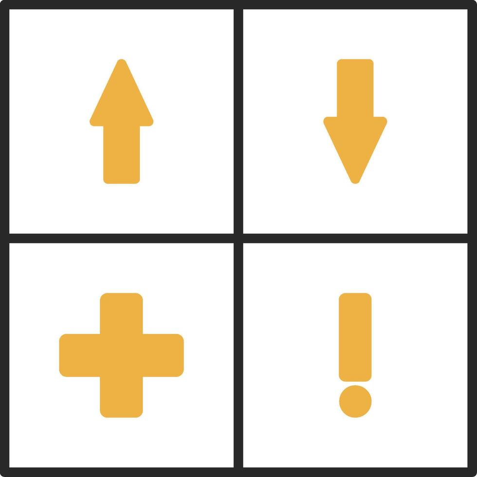 Swot Analysis Skined Filled Icon vector