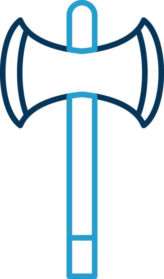 Axe Line Blue Two Color Icon vector