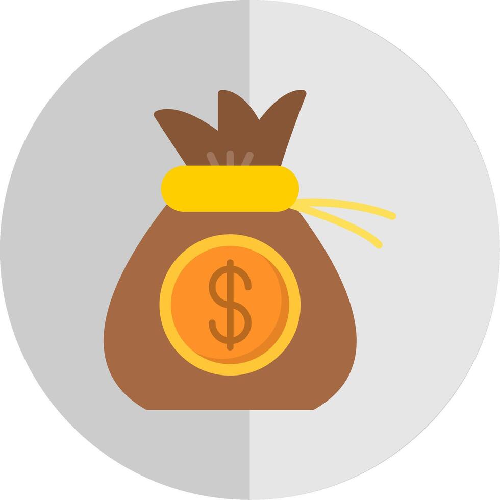 Money Bag Flat Scale Icon vector