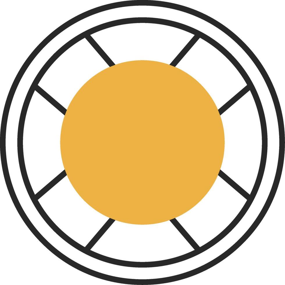 Lifebuoy Skined Filled Icon vector