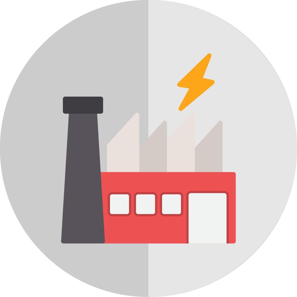 Power Plant Flat Scale Icon vector