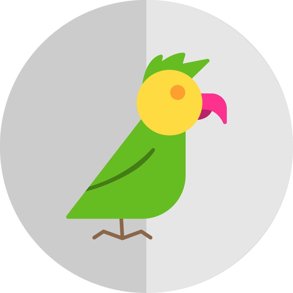 loro plano escala icono vector