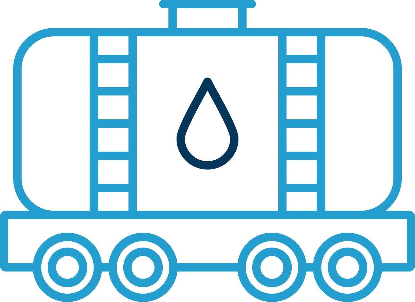 Tank Line Blue Two Color Icon vector