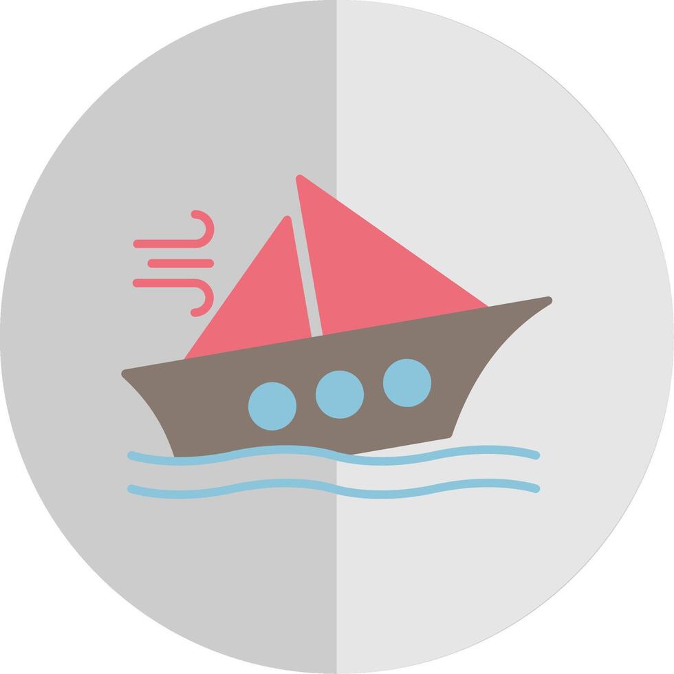 Shipwreck Flat Scale Icon vector