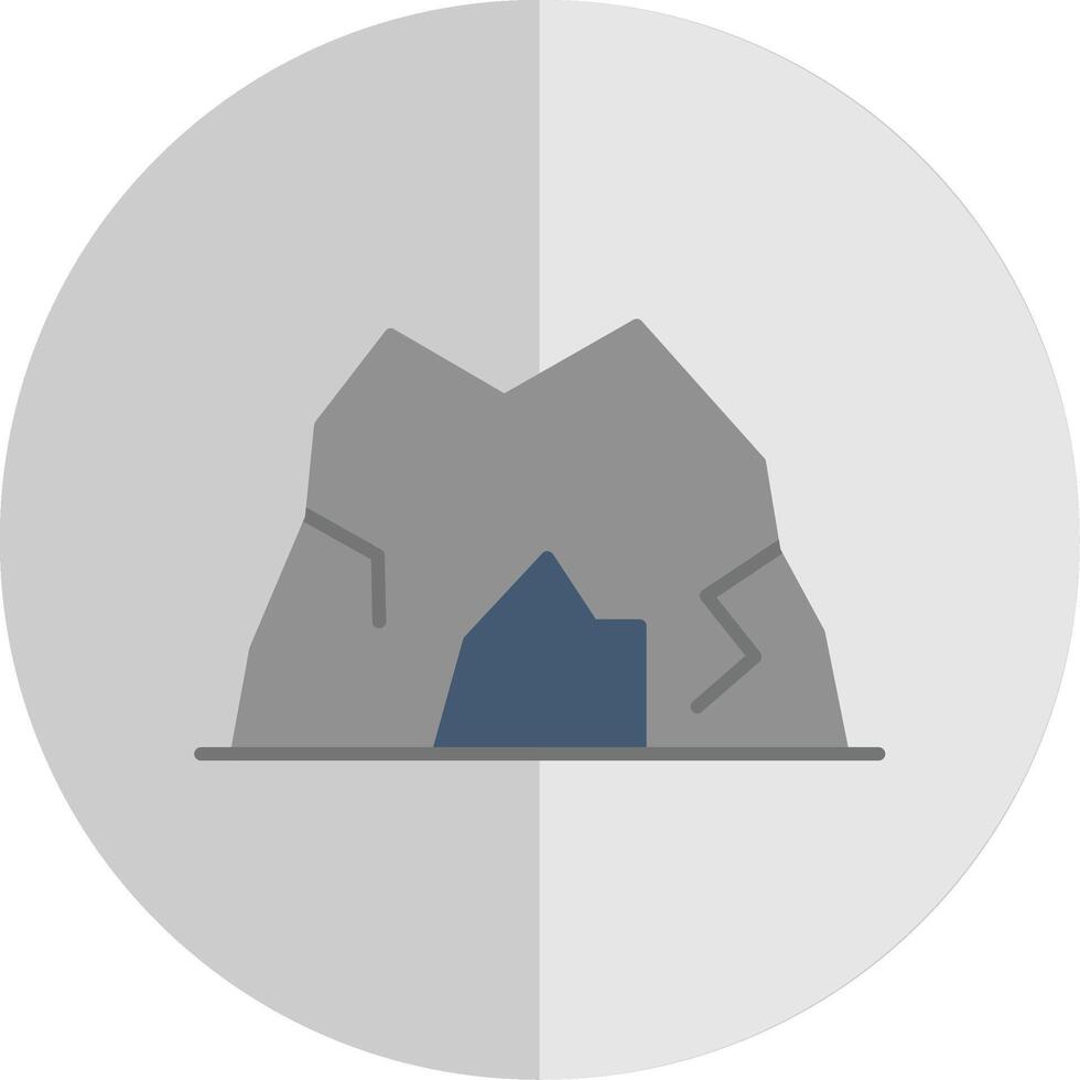 Cave Flat Scale Icon vector