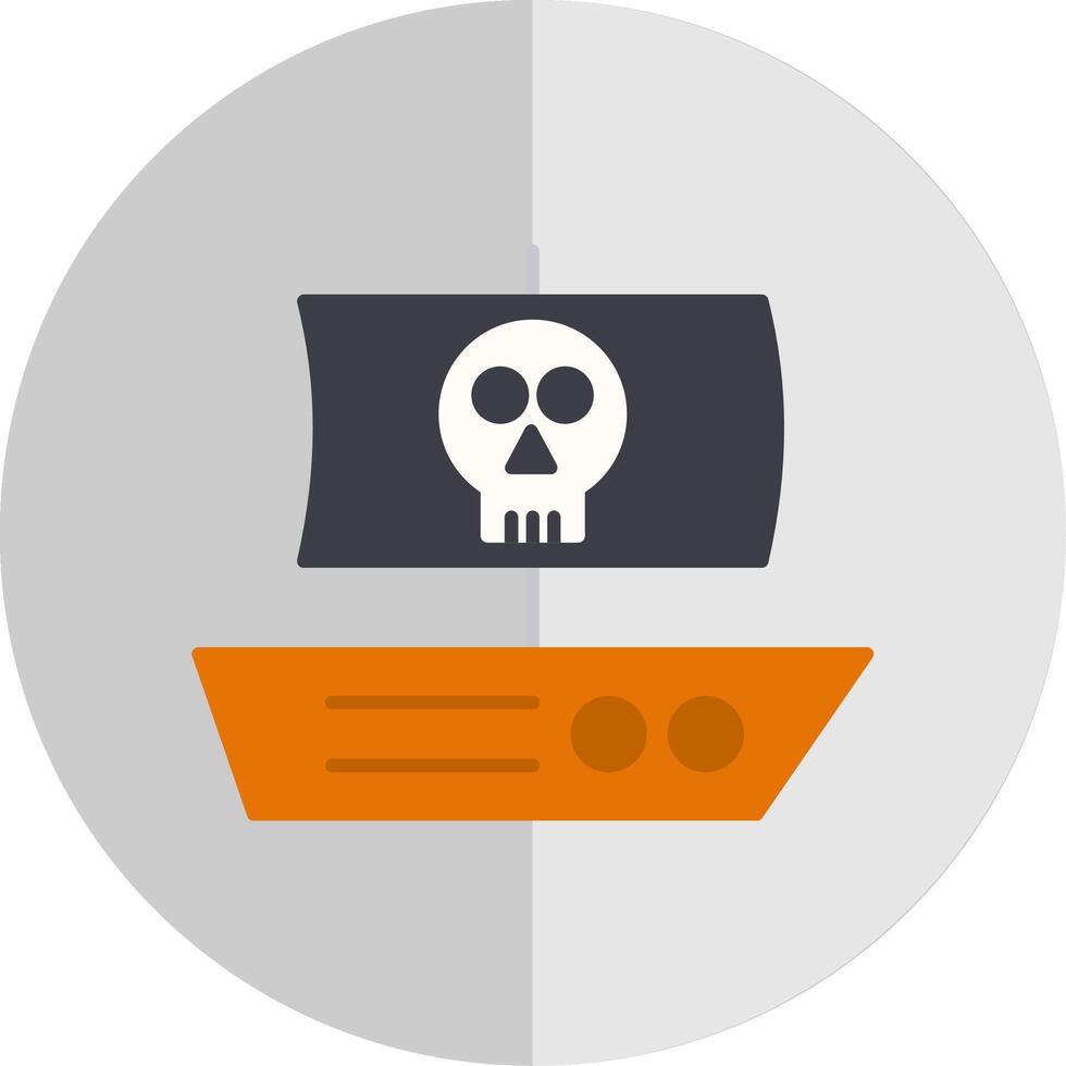 Pirate Flat Scale Icon vector