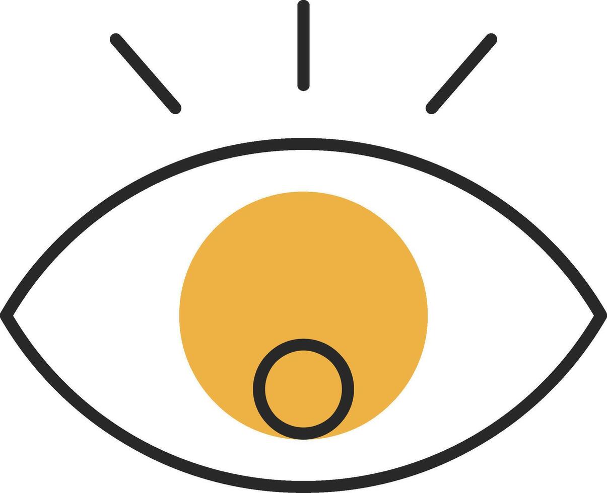 Eye Skined Filled Icon vector