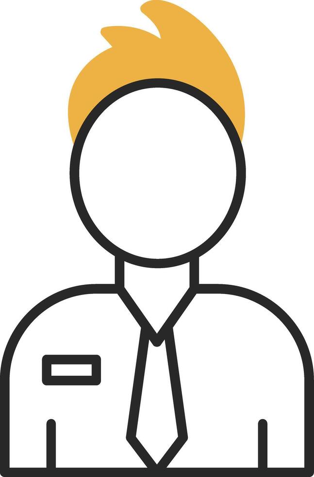Employee Skined Filled Icon vector