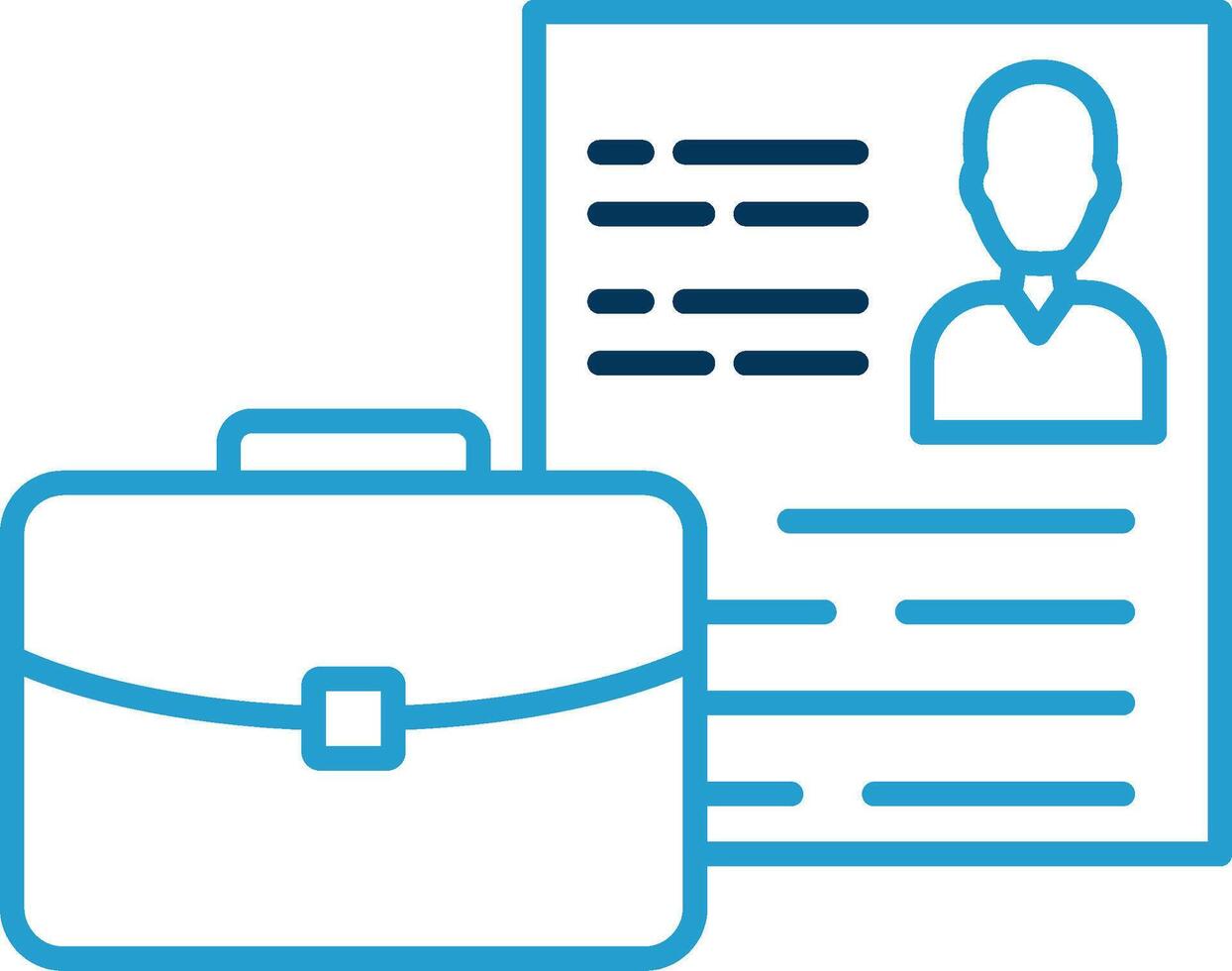Suitcase Line Blue Two Color Icon vector