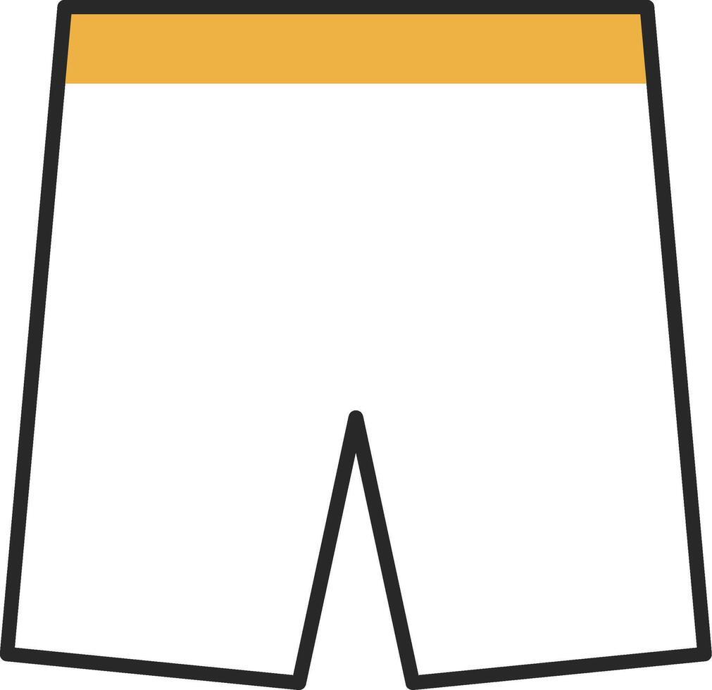 Shorts Skined Filled Icon vector
