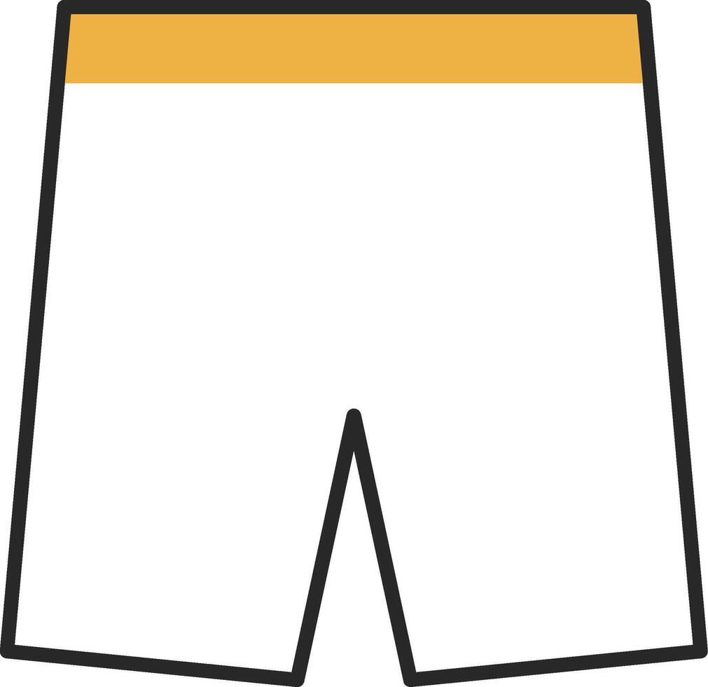 pantalones cortos desollado lleno icono vector