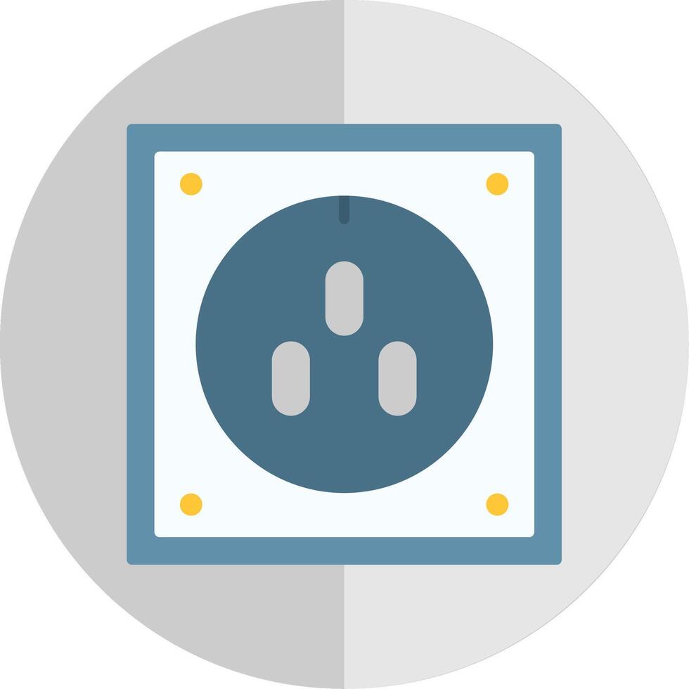 Socket Flat Scale Icon vector