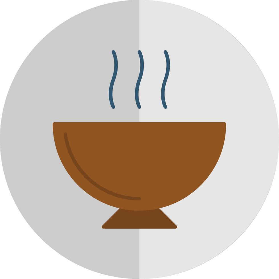 Soup Flat Scale Icon vector