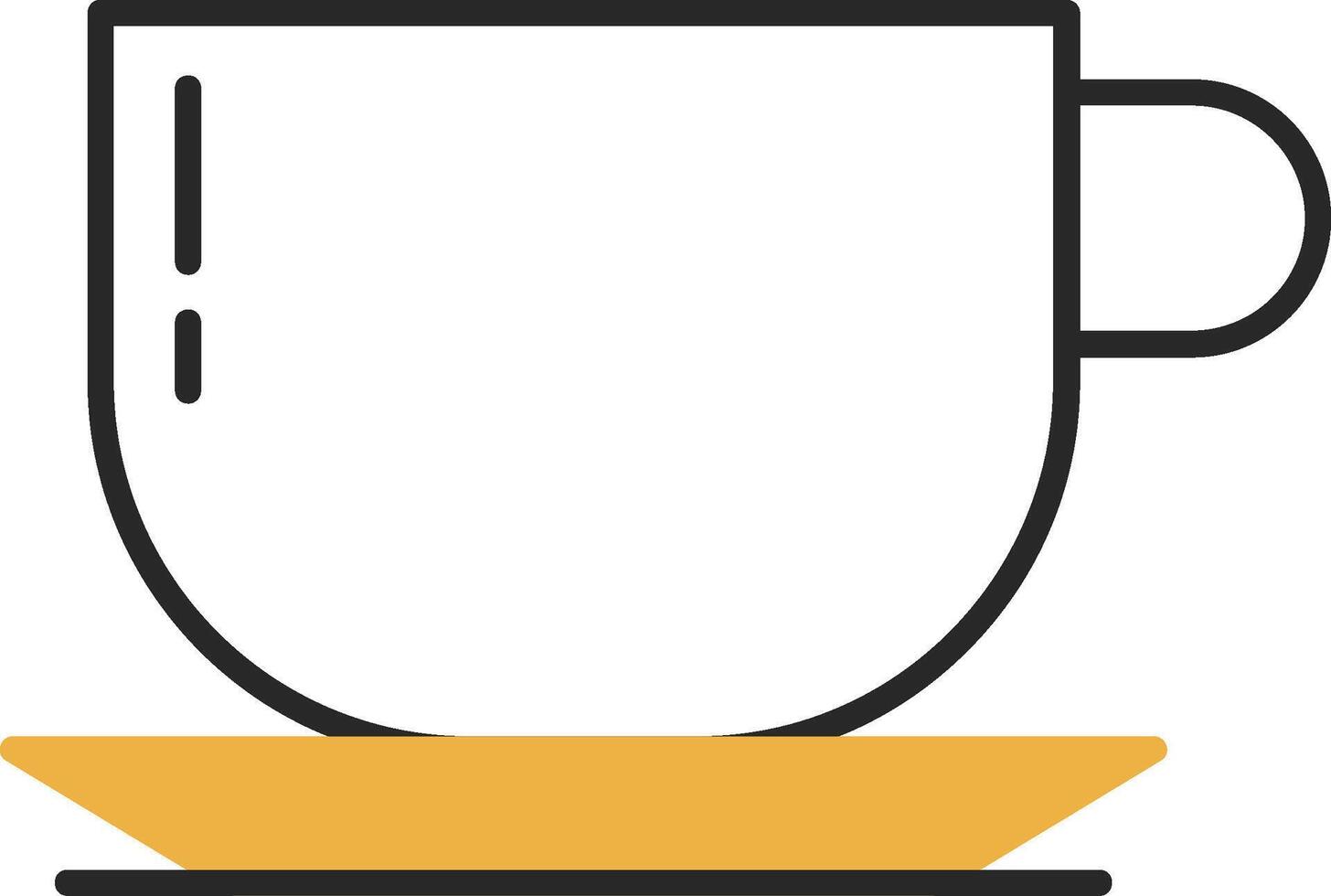 Coffee Cup Skined Filled Icon vector