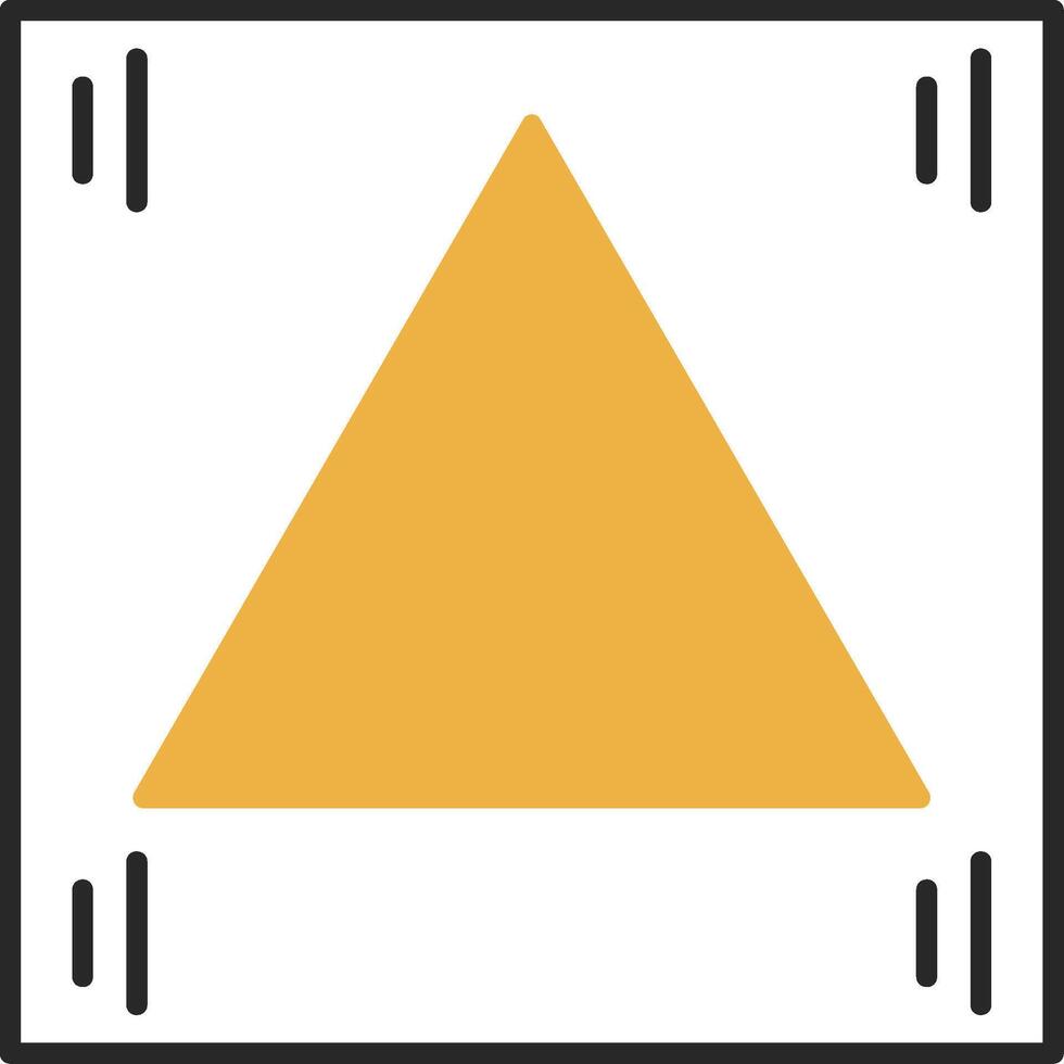 Triangle Skined Filled Icon vector