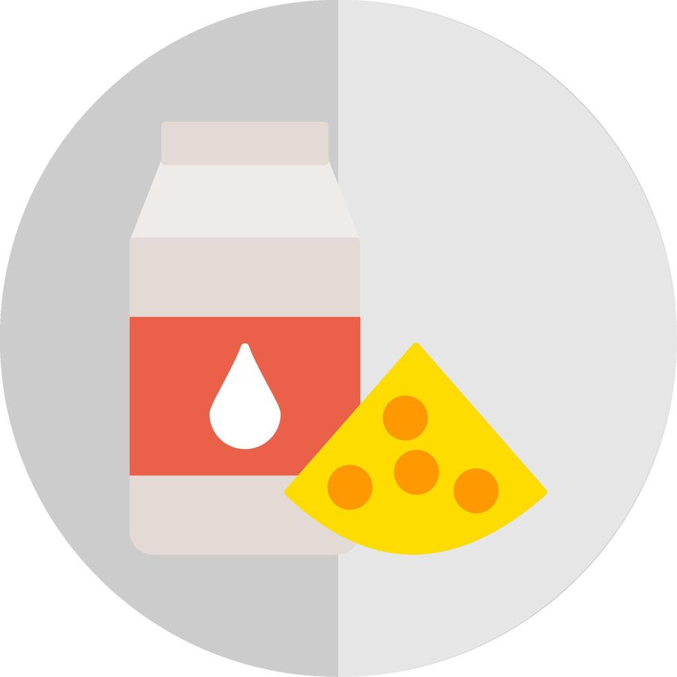 Dairy Products Flat Scale Icon vector