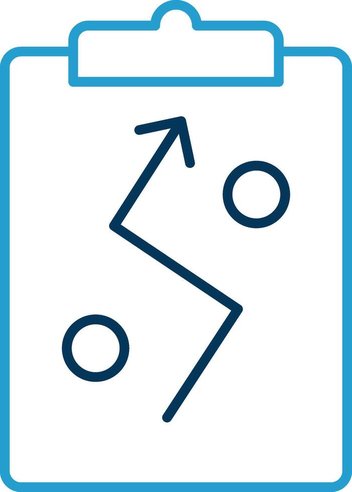 Strategy Line Blue Two Color Icon vector