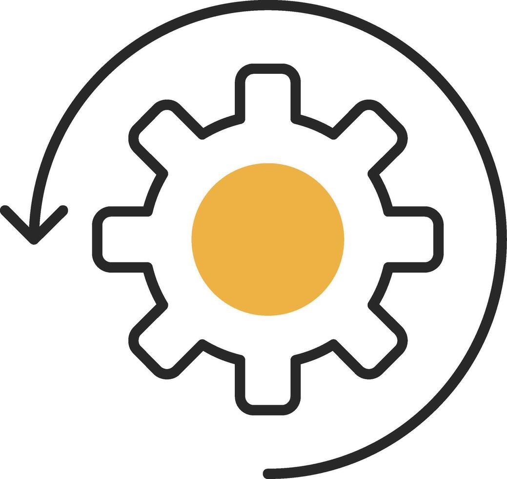 Automate Skined Filled Icon vector