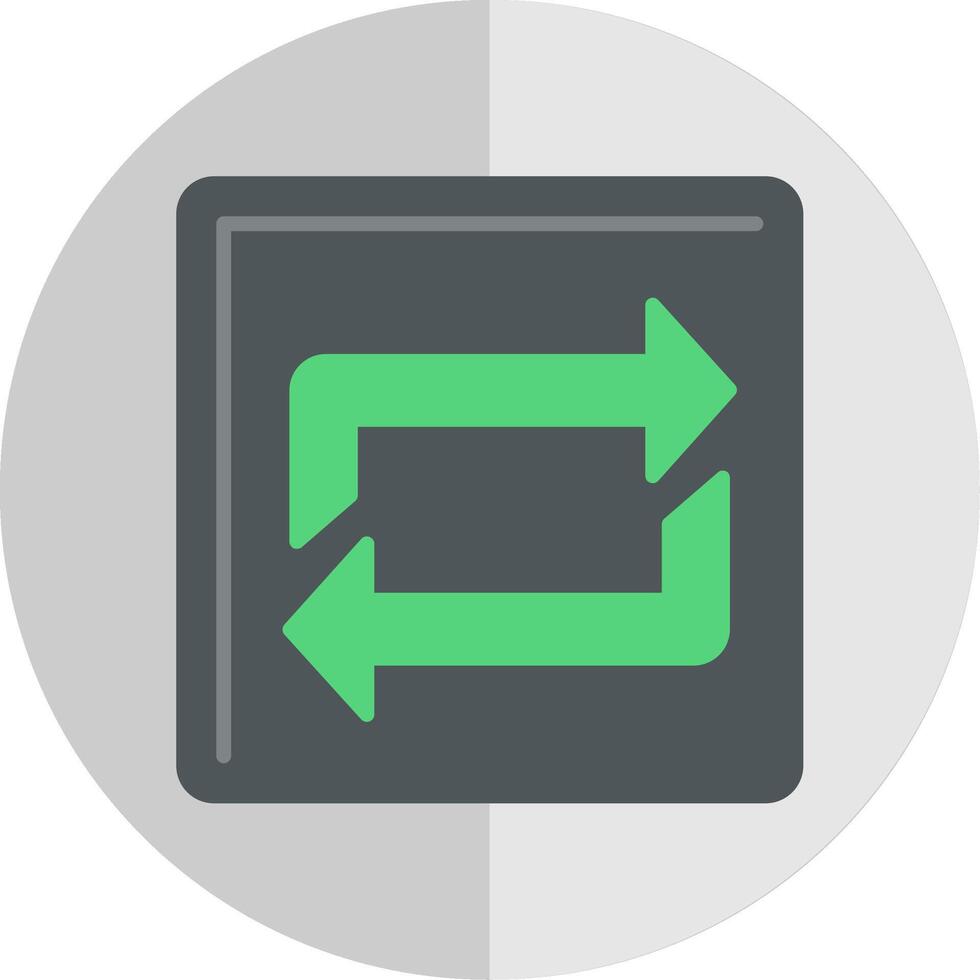Repeat Flat Scale Icon vector