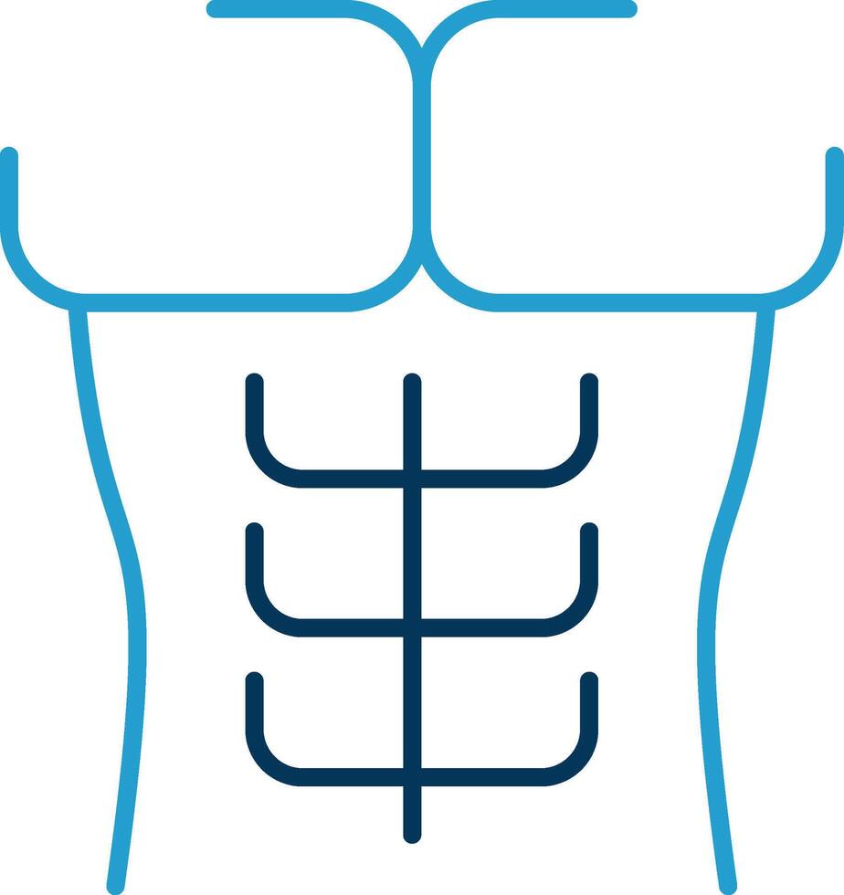 Six Pack Line Blue Two Color Icon vector